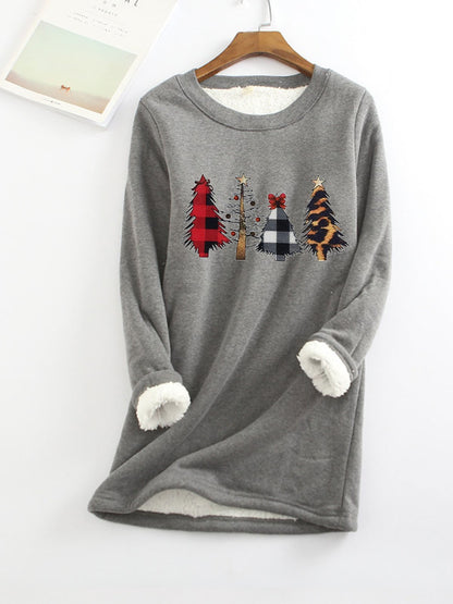 Velvet warm base sweater Christmas women's hoodie