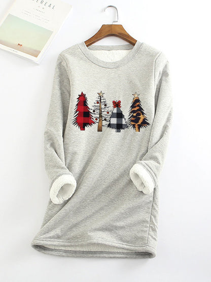 Velvet warm base sweater Christmas women's hoodie