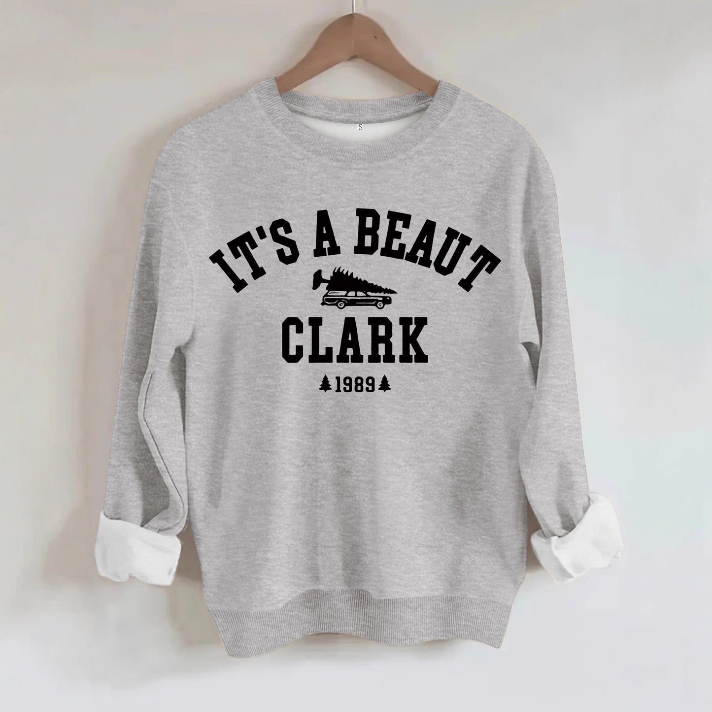 Beautiful Clark 1989 vintage Christmas print hoodie