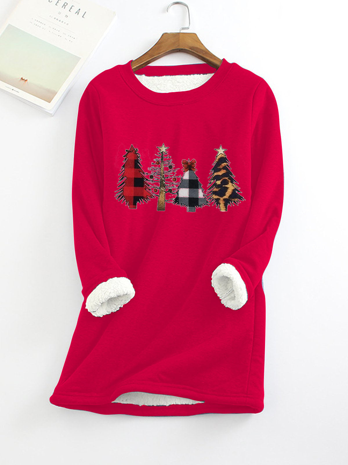 Velvet warm base sweater Christmas women's hoodie