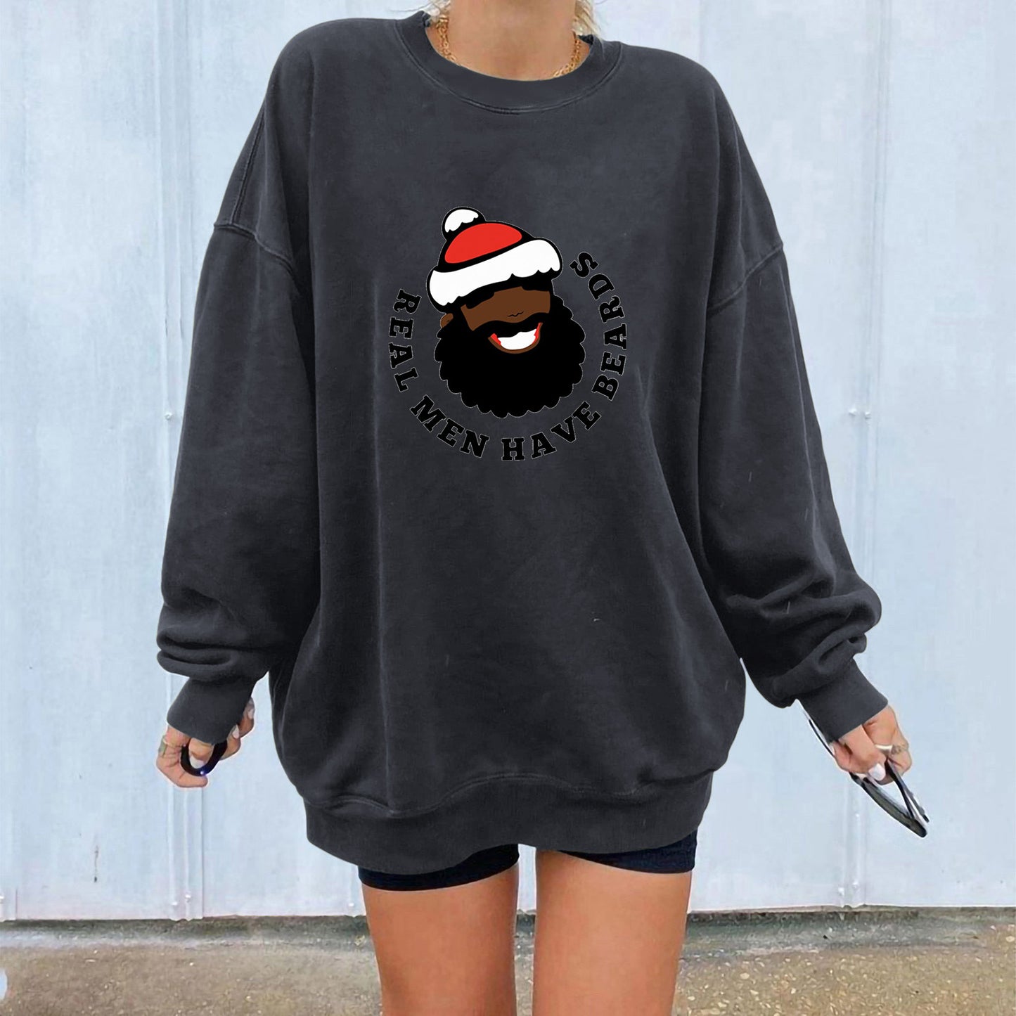 Head print off shoulder hoodie for women