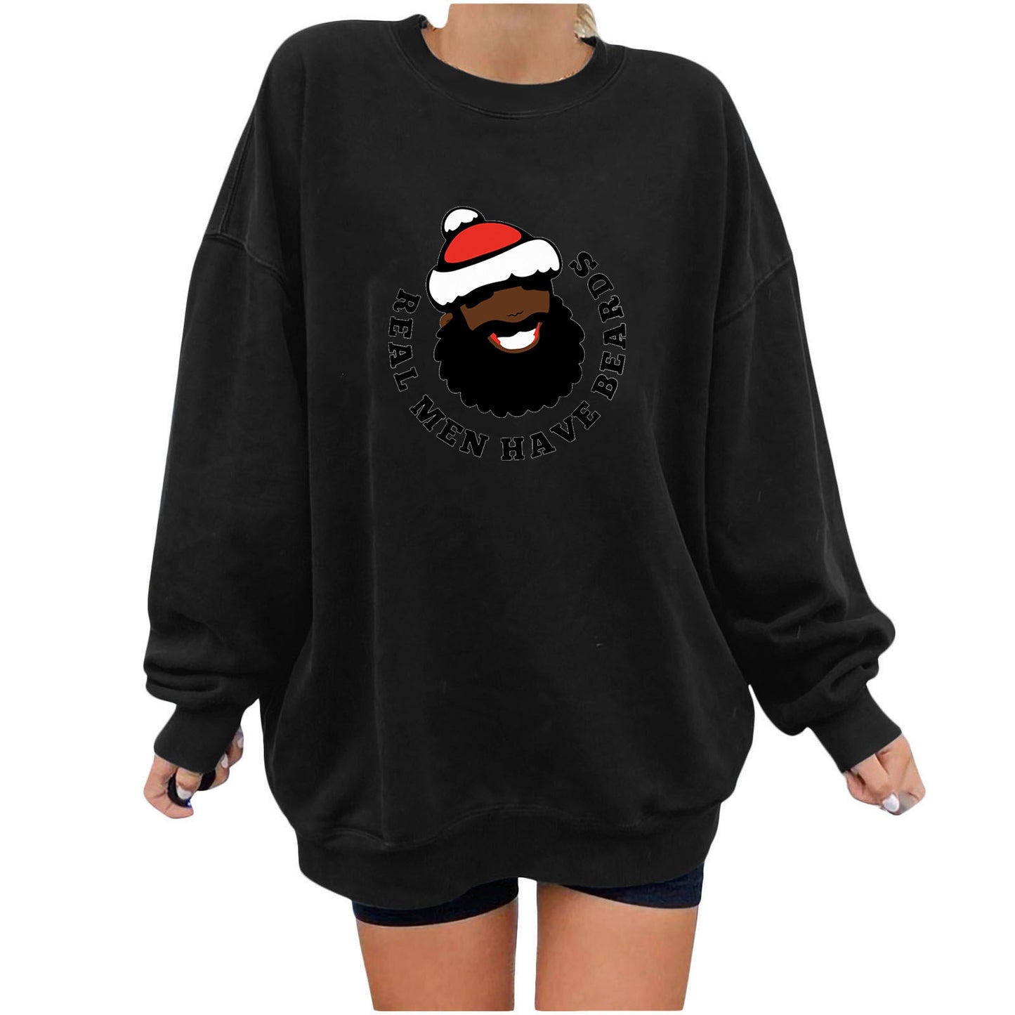 Head print off shoulder hoodie for women
