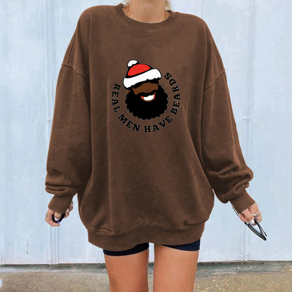 Head print off shoulder hoodie for women