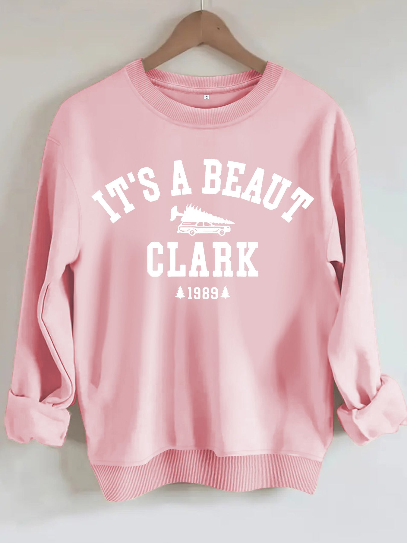 Beautiful Clark 1989 vintage Christmas print hoodie