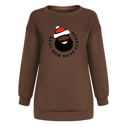 Head print off shoulder hoodie for women