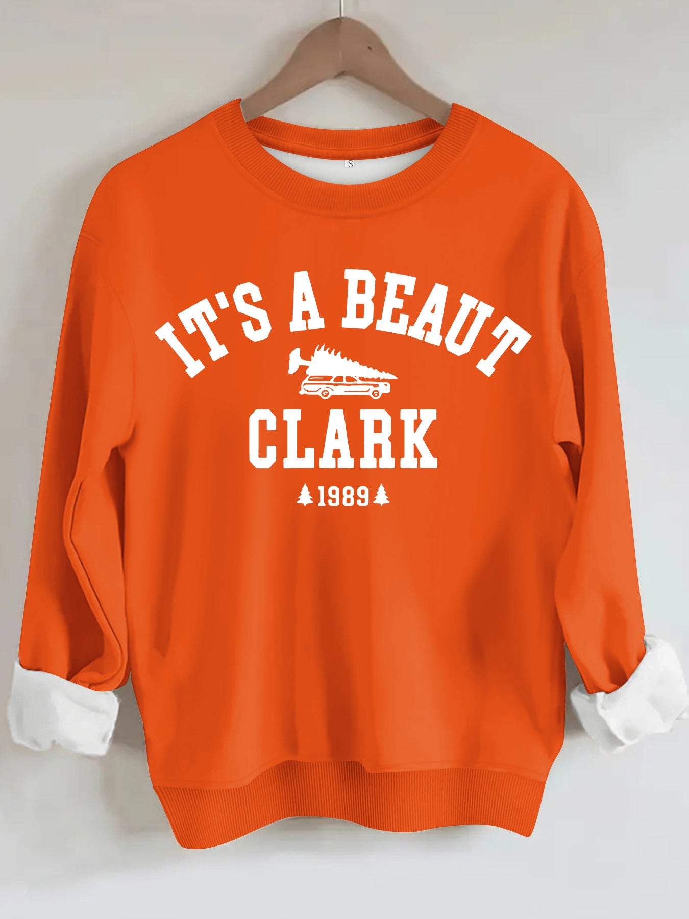 Beautiful Clark 1989 vintage Christmas print hoodie