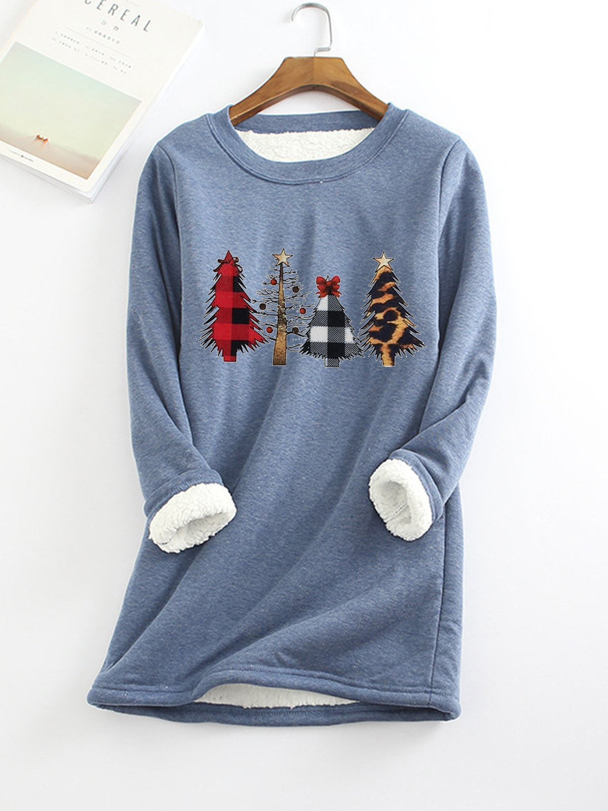 Velvet warm base sweater Christmas women's hoodie