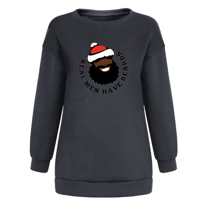 Head print off shoulder hoodie for women