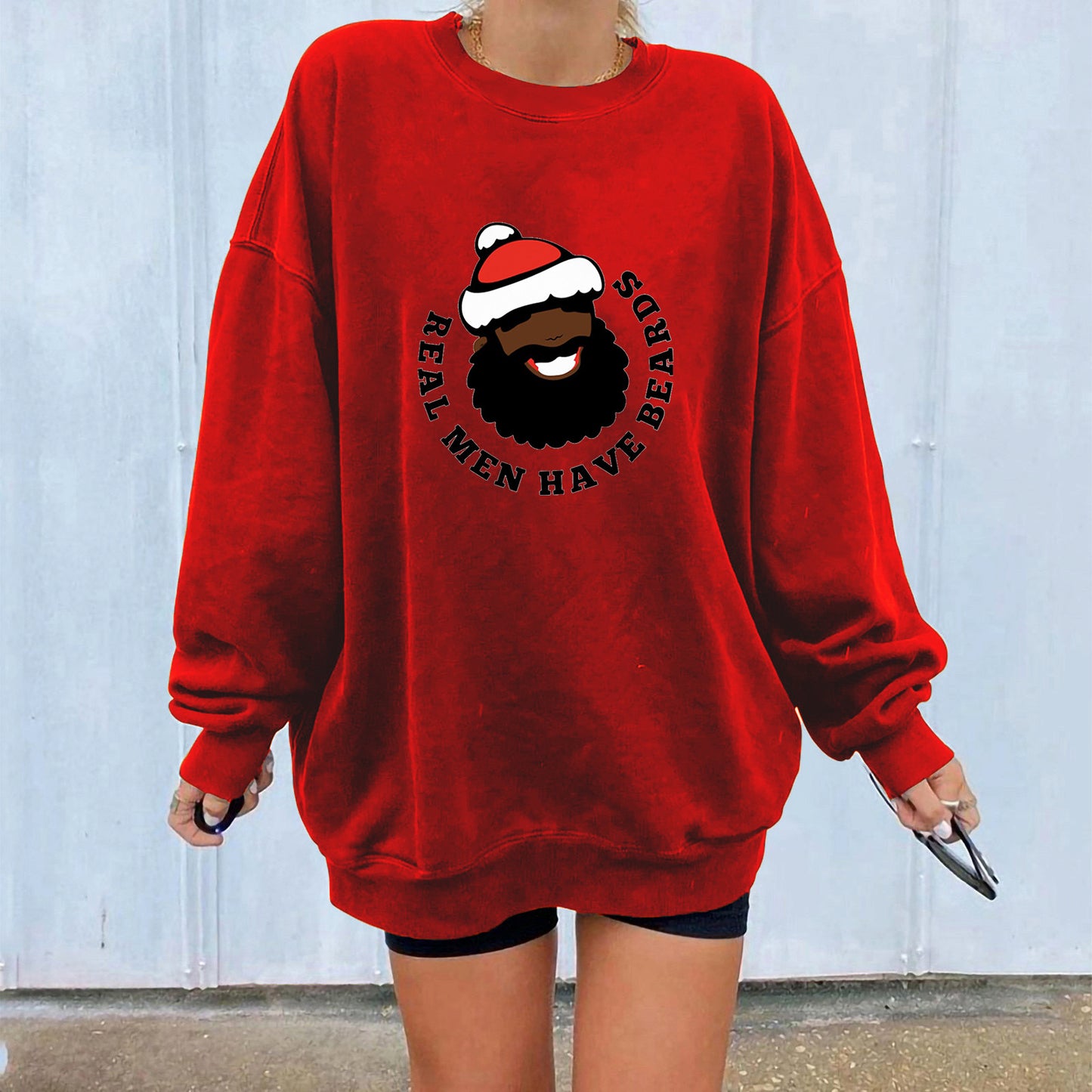 Head print off shoulder hoodie for women