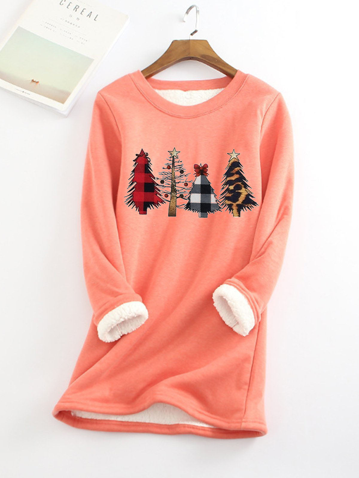 Velvet warm base sweater Christmas women's hoodie