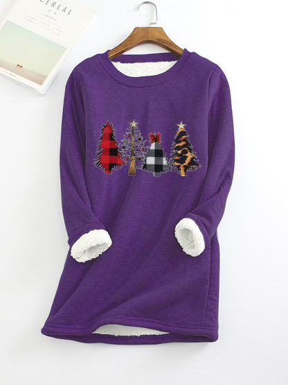 Velvet warm base sweater Christmas women's hoodie